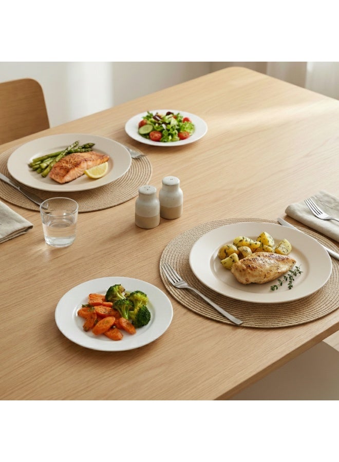 Luminarc 2Pcs White Ceramic Dessert Plate 19cm Elegant Round Plates for Cakes, Snacks & Desserts Microwave & Dishwasher Safe Tableware - Image 5